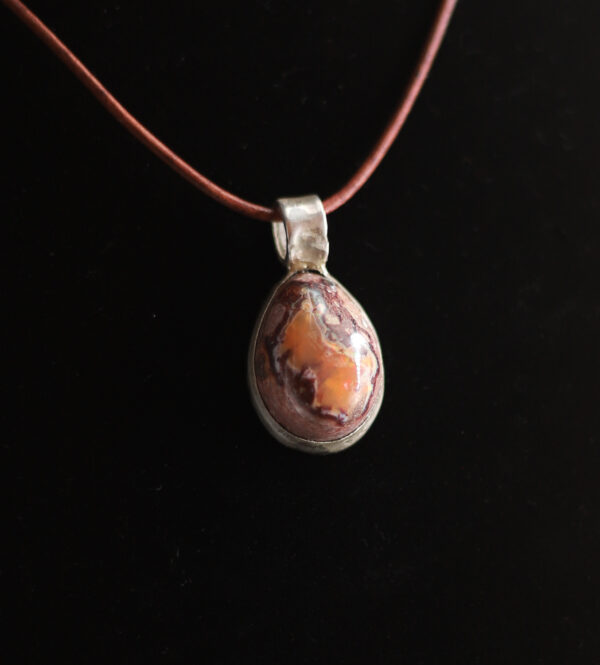 Red Mexican Opal Pendant