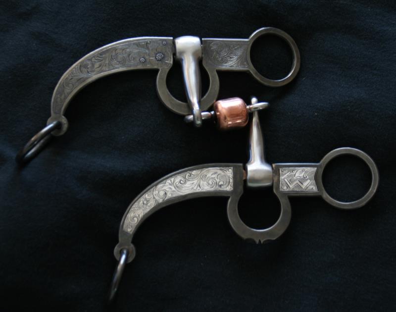 Engraved Inlay Snaffle Bit