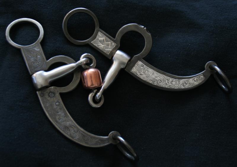 Engraved Inlayed Snaffle Bit2