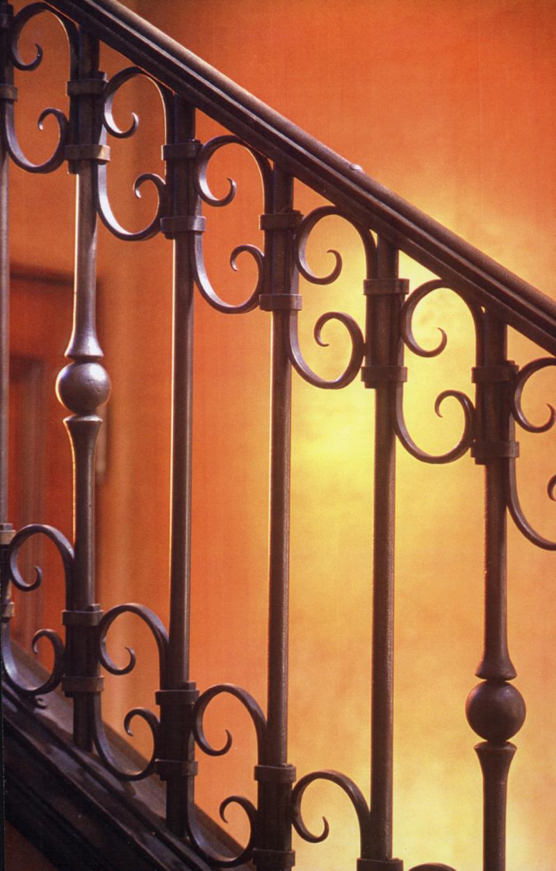 Iron Rail with Ball Balusters